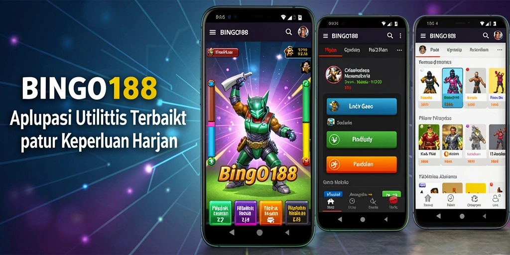 Tampilan utama BINGO188 dengan fitur utilitas yang lengkap.