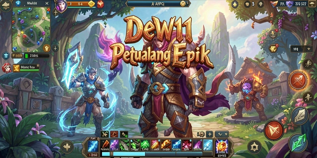 Tampak gameplay seru dari dunia DEWI11 yang menantang.