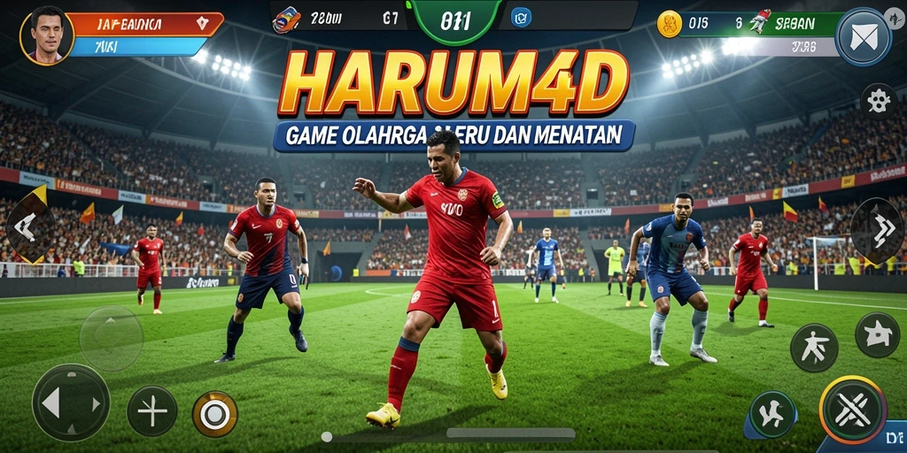 Tampilan gameplay HARUM4D yang seru dan realistis saat bermain olahraga.