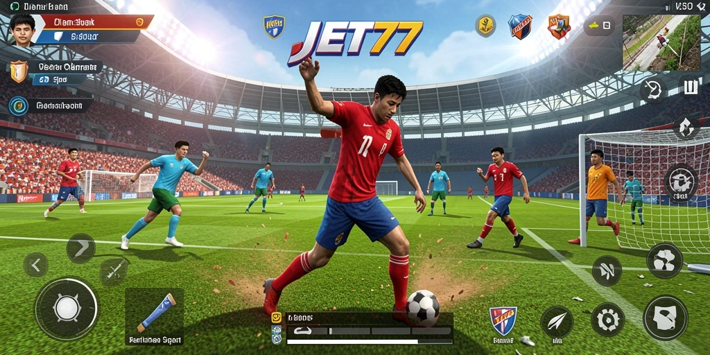 Tampilan gameplay JET77 yang dinamis dan menarik.