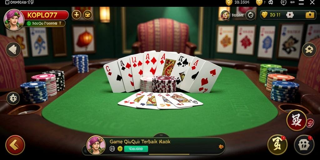 Tampilan gameplay seru dalam permainan QiuQiu KOPLO77.