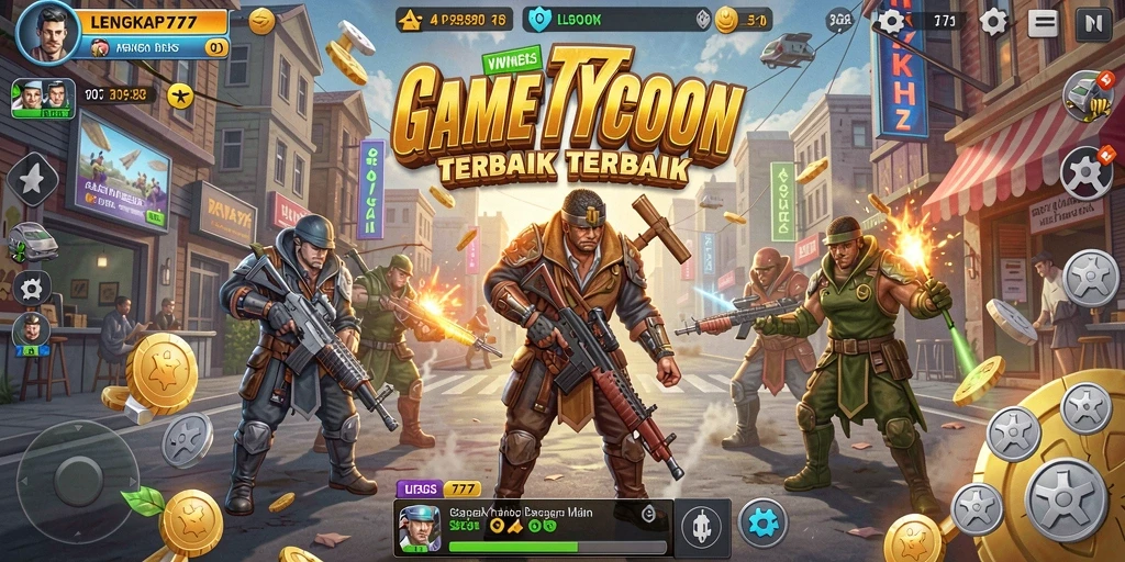 Tangkapan layar gameplay <strong>LENGKAP777</strong> menunjukkan strategi membangun bisnis yang seru.