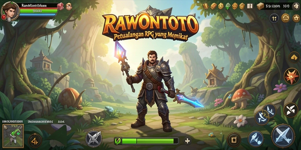 Tampilan gameplay menarik di <strong>RAWONTOTO</strong> dengan berbagai karakter dan latar belakang.