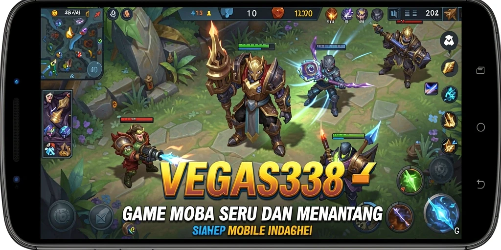 Tangkapan layar gameplay VEGAS338 dengan tim beraksi dalam pertempuran.